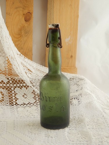 Antica rara bottiglia vetro - antica,