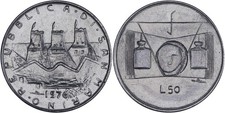 San Marino: 50 Lire Acciaio