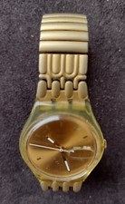 SWACTH GOLD RARO !!!... DAY DATE 35 MM. FUNZIONA BENE. MOV ETA. ANNI 90.