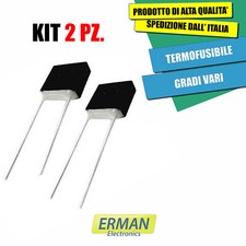 KIT 2 PEZZI TERMOFUSIBILE RADIALE 2A 250V GRADI VARI RH FUSIBILE TERMICO
