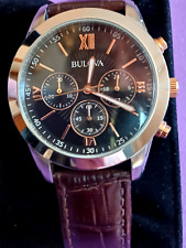 Bulova, cronografo oro e acciaio, come nuovo. Mm. 40,00