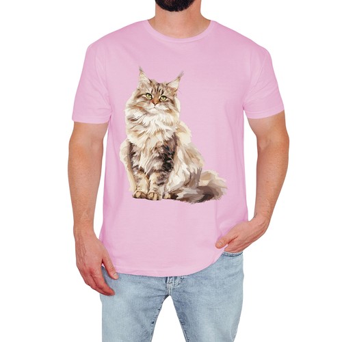 Shirt uomo gatto maine - t-shirt, coon