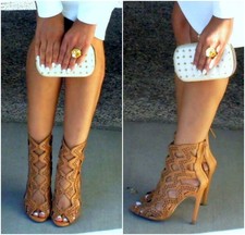 ZARA stivaletti pelle marrone