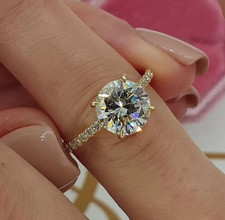 Moissanite Anello Lastricato