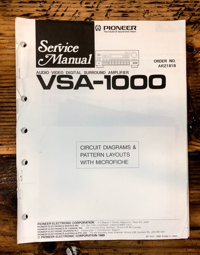 Pioneer vsa 1000 amplificatore - pioneer, vsa-1000