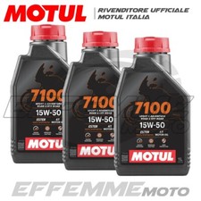 MOTUL 7100 15W50 MA2 100% SINTETICO 3 Litri olio motore 4T Moto Quad Atv Scooter