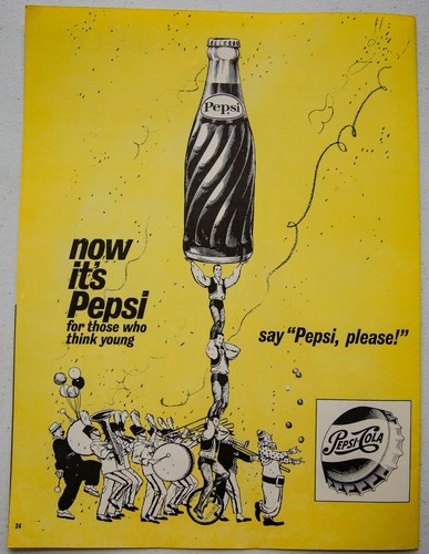 Pubblicità pepsi cola 1961 - pubblicità,