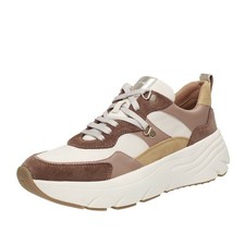 Geox Diamanta - Sneakers Platform In Pelle Beige - Donna Scarpe Sneakers