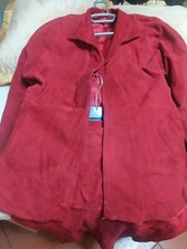 tailleur scamosciato rosso, vintage 