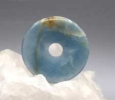 Aragonite Blu Ciondolo Donut