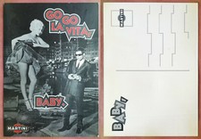 MARTINI - GO GO LA VITA, BABY. CARTOLINA PUBBLICITARIA ARGENTATA PROMOCARD