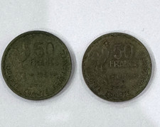 2 Monete da 50 Francs anno