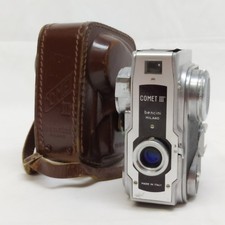 Macchina fotografica Comet III Bencini Milano con custodia in pelle