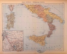 ITALIA Carta geografica Italia