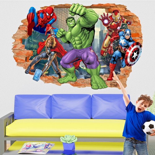 Adesivo parete avengers - da,