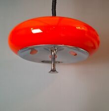 Antica rara lampada Guzzini lampada a sospensione Mid Century plastica arancione anni 70