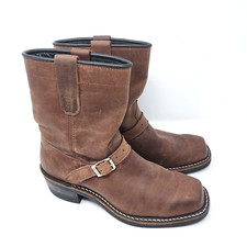 Dayton Boots Confederate Engineer stivali da moto marroni pullup (EU 41-42 UK 7 E)