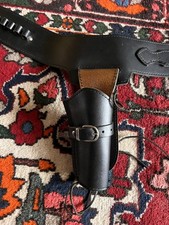 Vintage Old Wild West Western pelle pistolero cowboy fondina film prop