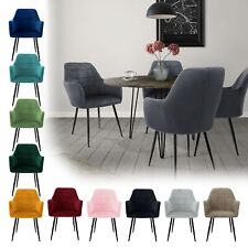Set poltrone imbottite in velluto sedie pranzo stile retro in diversi colori