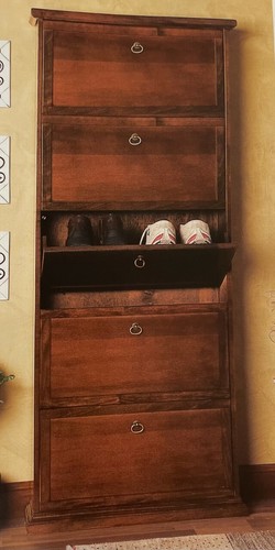 Arte povera scarpiera legno - in,