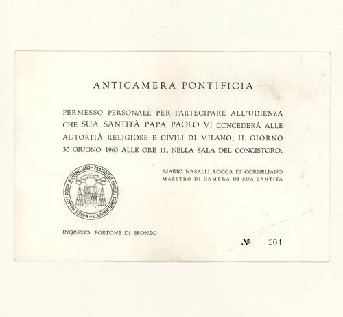 Papa paolo montini udienza - vi,