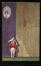 Cartolina artistica firmata E