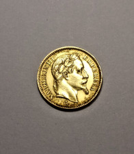Moneta da 20 Franchi Francesi 1864 Oro Napoleone III