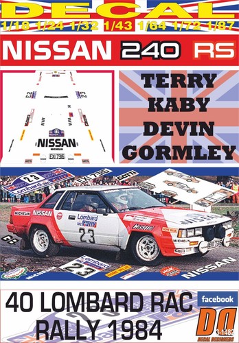 Decal nissan 240 - nissan, t.kaby
