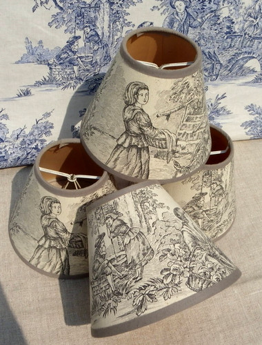 Abat jour vintage toile - vintage,