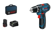 TRAPANO AVVITATORE 1.300 GIRI/MIN + 2 BATTERIE - BOSCH PROFESSIONAL - GSR 12V-15
