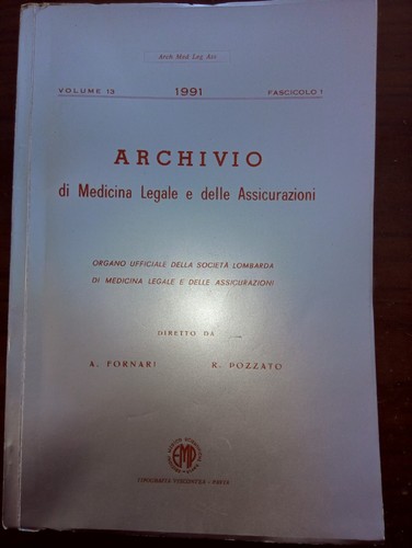Archivio medicina legale e - archivio,