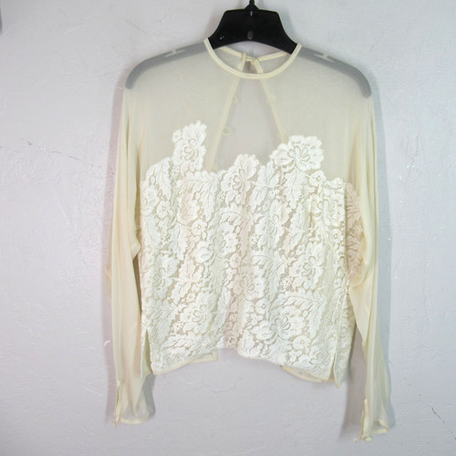 Top vintage seta - s, avorio