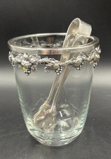 Porta ghiaccio cesto cestello vaso vigna in metallo cristallo trasparente