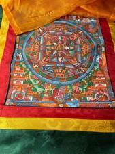 Arazzo, Mandala, dipinto a mano su tela, originale asia