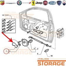 LANCIA Y MANIGLIA PORTA ANTERIORE INTERNA SINISTRA NUOVO ORIGINALE 712231635