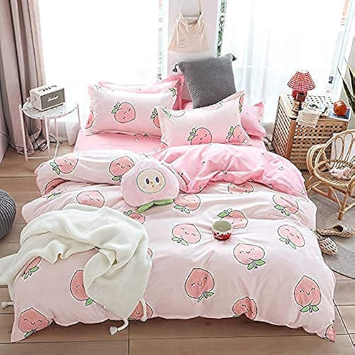 Set copripiumino rosa pesca - copripiumino,