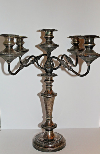 Antico candelabro sheffield - candelabro,
