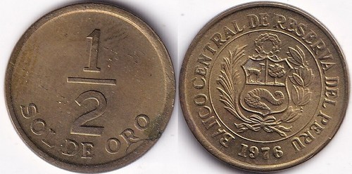 Sol oro 1976 pérou - 1/2,