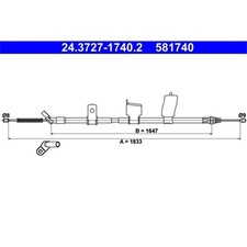 Cavo freno a mano posteriore
