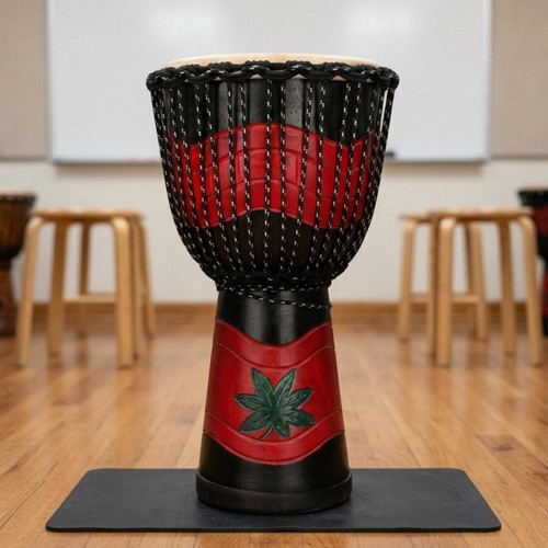 Tamburo djembe legno scolpito - legno,