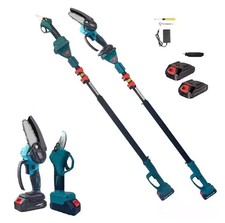 Kit Potatura Motosega 6"+ Forbice + 2 Batteria 48V Asta Telescopica