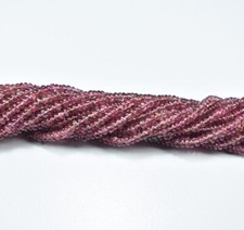 AAA++ Perline Rondelle Lisce Tormalina Rosa 16" 2,5-4mm, Perline Pietre Preziose Naturali