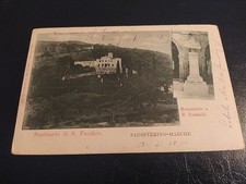 SANSEVERINO MARCHE SANTUARIO S PACIFICO ANTICA CARTOLINA VG. INIZI '900 MACERATA