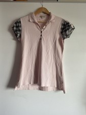 Polo Burberry rosa rosa check
