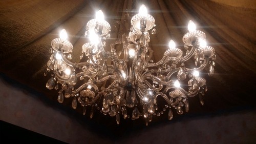 Grande lampadario cristallo
