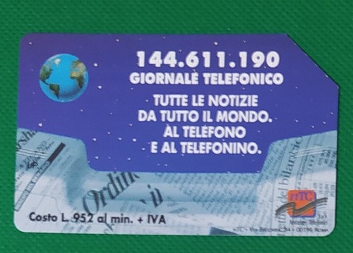 Scheda telefonica usata - , da