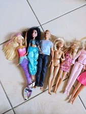 Set 7 Bambole Barbie Mattel Tanya Ken Sirenetta Esmeralda