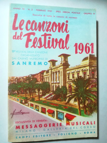 Sanremo 1961 festival - sanremo,