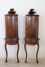 Coppia di antiche angoliere in noce massello epoca  '700 Luigi XV