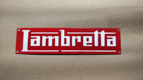 Insegna smaltata lambretta - lambretta, in